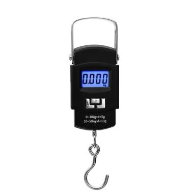 Imagem de Balança Portátil Digital de Mão Com Gancho Mala Bagagem Pesca Alça Mala Até 50kg Alta Precisão