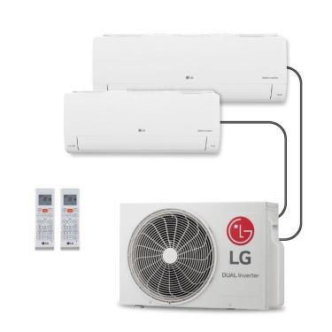 Imagem de Ar-Condicionado Bi-Split Inverter 16000 BTUs LG Dual Voice +AI Só Frio (1 Evap. 9000 + 1 Evap. 12000) S32Q16SA212 220V