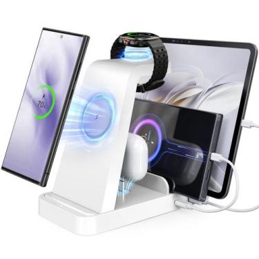 Imagem de Carregador Sem Fio WHJ 5 em 1 para Samsung Galaxy S24, S23 e S22 Ultra