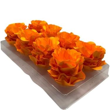 Imagem de Kit 40 Forminhas Para Doces Finos Formato Flor Para Festa Casamento Aniversário Batizado(AZUL CLARO)