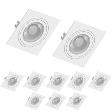 Imagem de 10 Spot Recuado Save Energy Par30 E27 Embutir Quadrado