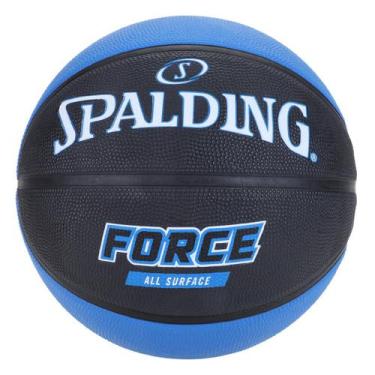 Imagem de Bola de Basquete Spalding Force, Preto, Azul, 7