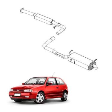 Imagem de Kit Completo Escapamento Gol 1.0 16V Power 2001 a 2003 - Pioneiro