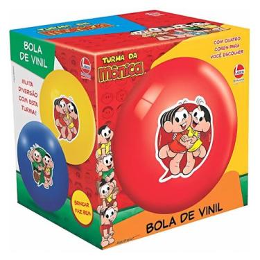 Imagem de Bola de Vinil Turma da Mônica Cebolinha e Cascão SORTIDA Vermelha ou V