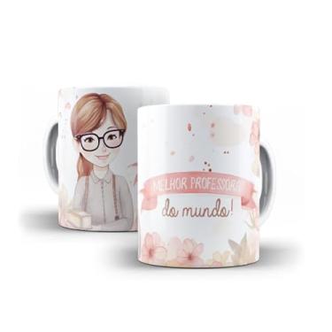 Imagem de Caneca branca dia dos professores floral (14091)