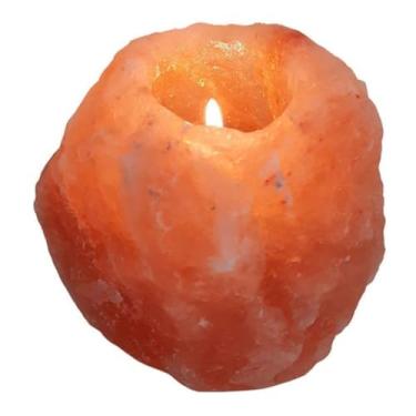 Imagem de Porta Vela Com Aroma Terapêutica Sal Rosa Himalaia