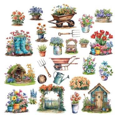 Imagem de CRASPIRE Adesivos autoadesivos de janela de flores de jardim de verão autoadesivo de transferência de pássaro para cômoda lingerie baús gaveta vidro porcelana madeira plástico