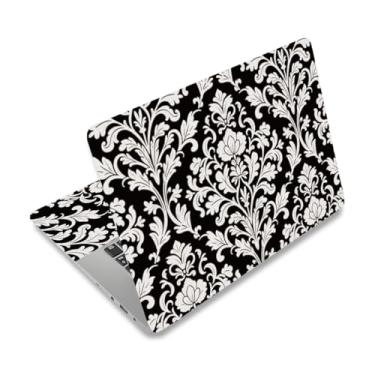 Imagem de PLIGREAT Adesivos florais retrô para laptop, adesivos reutilizáveis para netbook, decalques de vinil para PC, notebook, laptops, capa de teclado, capa universal de 30.5 cm 33.0 cm 33.8 cm 35.6 cm 38.1