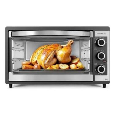 Imagem de Forno Forninho Bancada Elétrico Grande Dupla Resistência 52 Litros 127