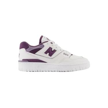 Imagem de New Balance Tênis feminino 550, Branco reflexo, roxo, 36