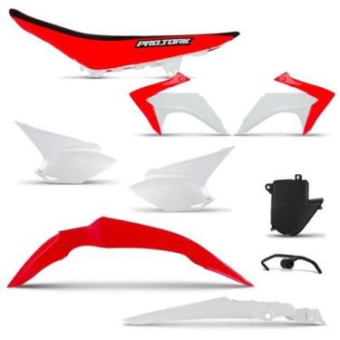 Imagem de Kit Plástico Crf 230 2015 Com Banco - Pro tork, BRANCO - VERMELHO, Úni
