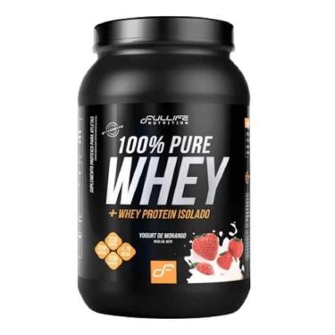 Imagem de 100% Pure Whey Yogurt De Morango 900G Fullife Nutrition