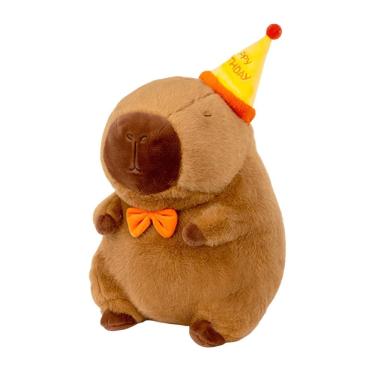 Imagem de Brinquedo de pelúcia Ditucu Cute Birthday Capivara para crianças 23 cm marrom