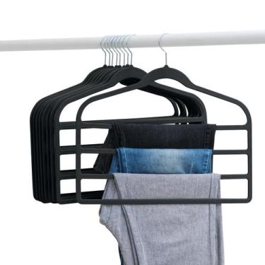 Imagem de Kit 10 Cabides De Veludo Para Calça Saia Divisórias - Holtter Home Des