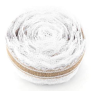 Imagem de Aqur2020 Rolo de Estopa Com Renda Em Forma de Coração, Fita Rústica de Categoria de 10m para Decorações de Casamento Artesanato de Natal