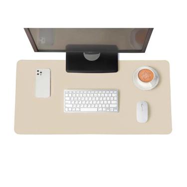 Imagem de Mouse Pad 70X30Cm Grande Tapete Mesa Gamer Couro Eco Palha