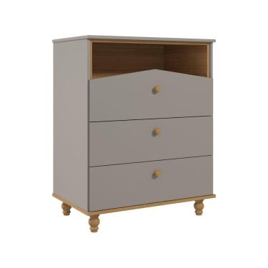 Imagem de Cômoda Retro Bebê Permobili Mimo Casinha 03 gavetas MDF