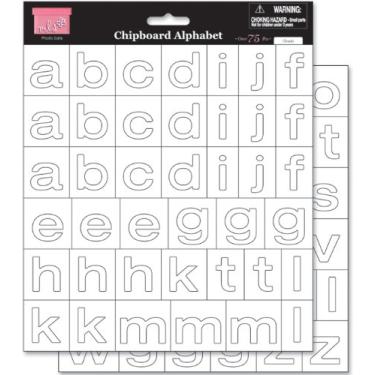 Imagem de My Little Shoebox Folhas do alfabeto compensado de 20,3 cm x 20,3 cm, pacote com 2 unidades, nuvens