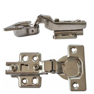 Imagem de 2Pçs Dobradiça Em Aço Inox Para Armário Caneco 35Mm Curva