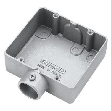 Imagem de Condulete duplo 3/4" tipo "ED" - sem tampa / sem rosca / com pintura e