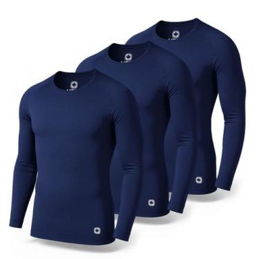 Imagem de Kit 3 Camisetas Térmicas Masculina Segunda Pele Camisa Uv50+ - Volk Or