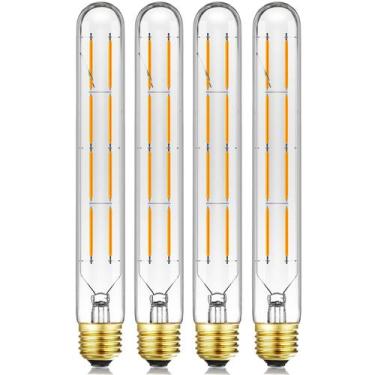 Imagem de Lâmpada LED Leools T10 8W 2700K branca quente regulável, pacote com 4