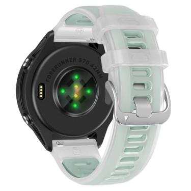Imagem de U-LIMVE Pulseira de relógio para Garmin Forerunner 570 42 mm/Forerunner 165/Forerunner 245/Forerunner 645/Vivoactive 6/Vivoactive 5/Vivoactive 3/Venu 2 plus, pulseira de substituição de silicone de