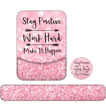 Imagem de LATEEFAH Mouse pad com descanso de pulso, mouse pad ergonômico 3 em 1 e teclado descanso de pulso gel mousepad com suporte de pulso, alívio da dor no pulso e fácil digitação pad para casa, escritório