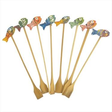 Imagem de Mexedor De Drink De Peixes Sortidos Kit 10 Unidades Bebidas - Ateliê C