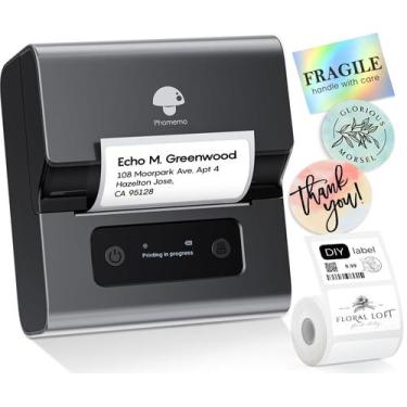 Imagem de Máquina de etiquetas Phomemo M221 Bluetooth Thermal 3 polegadas cinza