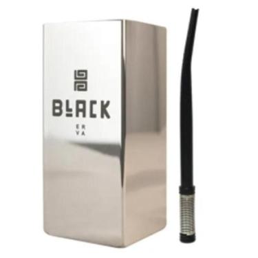 Imagem de Kit Tereré Copo Quadrado Inox + Bomba Mola Terere Black Erva - A.R Var
