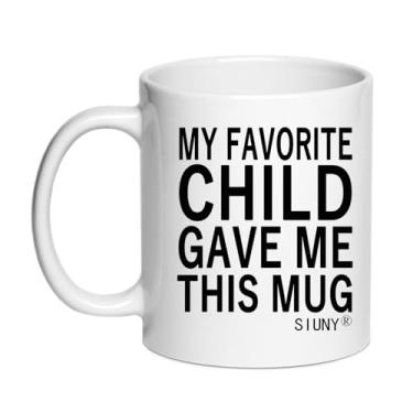 Imagem de Caneca My Favorite Child Gave Me This - Presentes exclusivos para mãe e pai - Presente de aniversário de mordaça para mãe ou pai de filha, filho, caneca de café infantil 325 ml (criança)