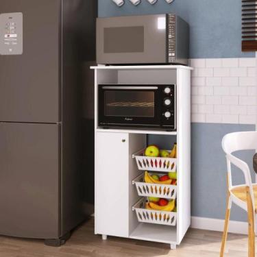 Imagem de Balcão Cozinha Fruteira Genialflex Josy para 2 Fornos Branco