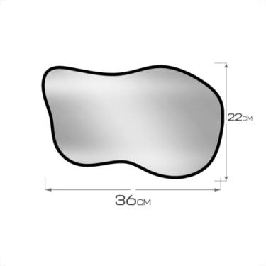 Imagem de Bandeja Espelhada de Luxo Decorativa Orgânica Borda em Couro Lavabo Cantinho do Café (Café, Guitar36x22)