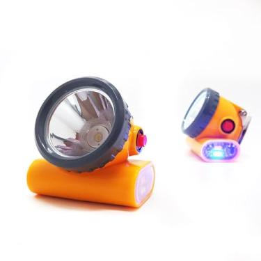 Imagem de Farol recarregável à prova de explosão à prova de explosão da mina de carvão, 5W LED Super Bright Front Light for Night Camping Hard Hat Outdoor Work Light (Amarelo)