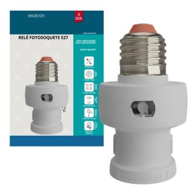 Imagem de Kit 3 Rele Fotosoquete E27 Microcontrolado Fotocelula Iluminação - EXA