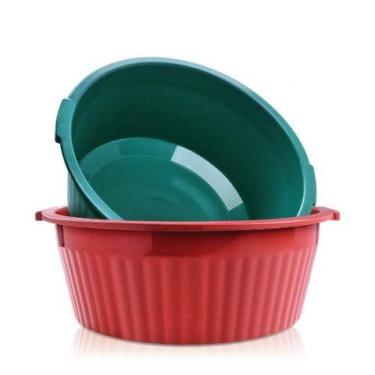Imagem de Balde Bacia Canelada  de Limpeza 18 Litros Com Alça 39x19 CM - Arqplas