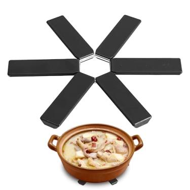Imagem de Rrlihjgu Apoios para Panelas Quentes - Base Dobrável de Isolamento - Base Antiderrapante e Isolante Térmico para Panelas Pratos Bancada Fogão Mesa de Jantar Sala de Estar Utensílios Domésticos