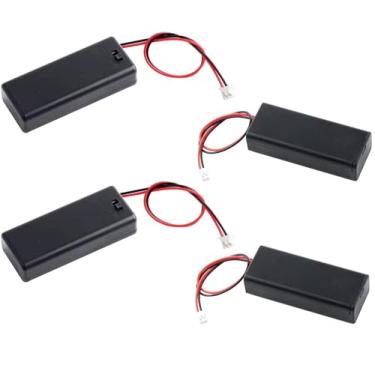 Imagem de BKAEIMSTWR 4 peças 3V 2 x AAA suporte de bateria capa com interruptor ON/OFF PH2.0-2 pinos conector para Arduino Raspberry Pi Micro: Bit DIY Project