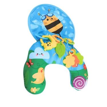 Imagem de Almofadinha Conforto Para Bebês Com Chocalho Mordedor e Estímulo Senso