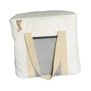 Imagem de Baoblaze Bolsa de armazenamento para acampamento, bolsa organizadora para acampamento, portátil para ventilador de turbina, resistente para viagens e, Branco
