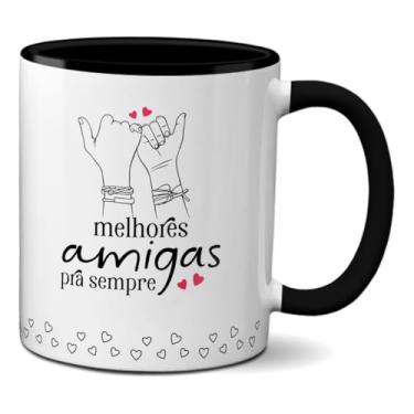 Imagem de Caneca Presente Melhores Amigas Para Sempre Laço De Amizade (Preta)