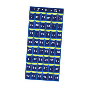 Imagem de IEUDNS Suporte para celular para sala de aula, bolsa de bolso para sala de aula, suporte para porta de parede, celulares numerados, organizador de joias para, 48 Bolsos 67 X125cm