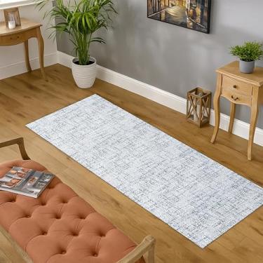 Imagem de Tapete Passadeira Beira Cama 0,65 X 1,50 Mescla Antiderrapante Cinza