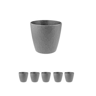 Imagem de 6 Un Vaso Plantas Colmeia Decorativo Flor G Preto