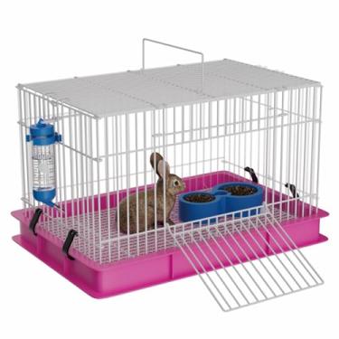 Imagem de STILLCOVE Gaiola para coelhos pequenos, gaiolas para porquinhos-da-índia com garrafa de água e prato de comida, compartimento de coelho para hamster, furão, rato, chinchila, ouriço, gerbil, rato e