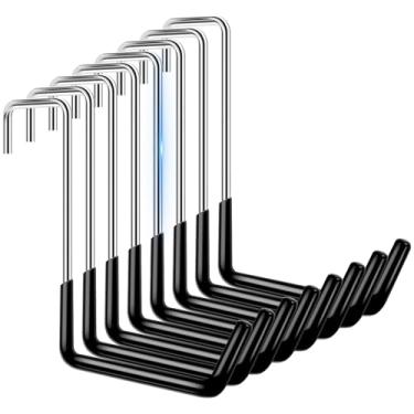 Imagem de Gancho de gancho de caibro, ganchos de pendurar grandes, fáceis de instalar, ganchos em S sólidos, ganchos de bicicleta, ganchos em S versáteis, aço galvanizado para armazenamento de garagem, ZJMCAJY