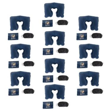 Imagem de 10 Kits Para Viagem - Almofada - Tapa Olho e Protetor Auricular - ZZ, 