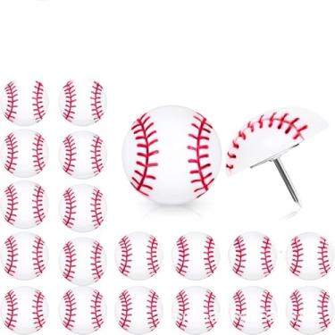 Imagem de Pacote com 30 pinos de futebol, tachinhas decorativas de bola de futebol para quadro de cortiça, tachinhas de mapa de quadro de avisos, pôsteres para pendurar na parede de escritório em casa
