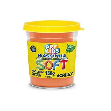 Imagem de Massinha Para Modelar Soft 150G Laranja Base Amido Acrilex